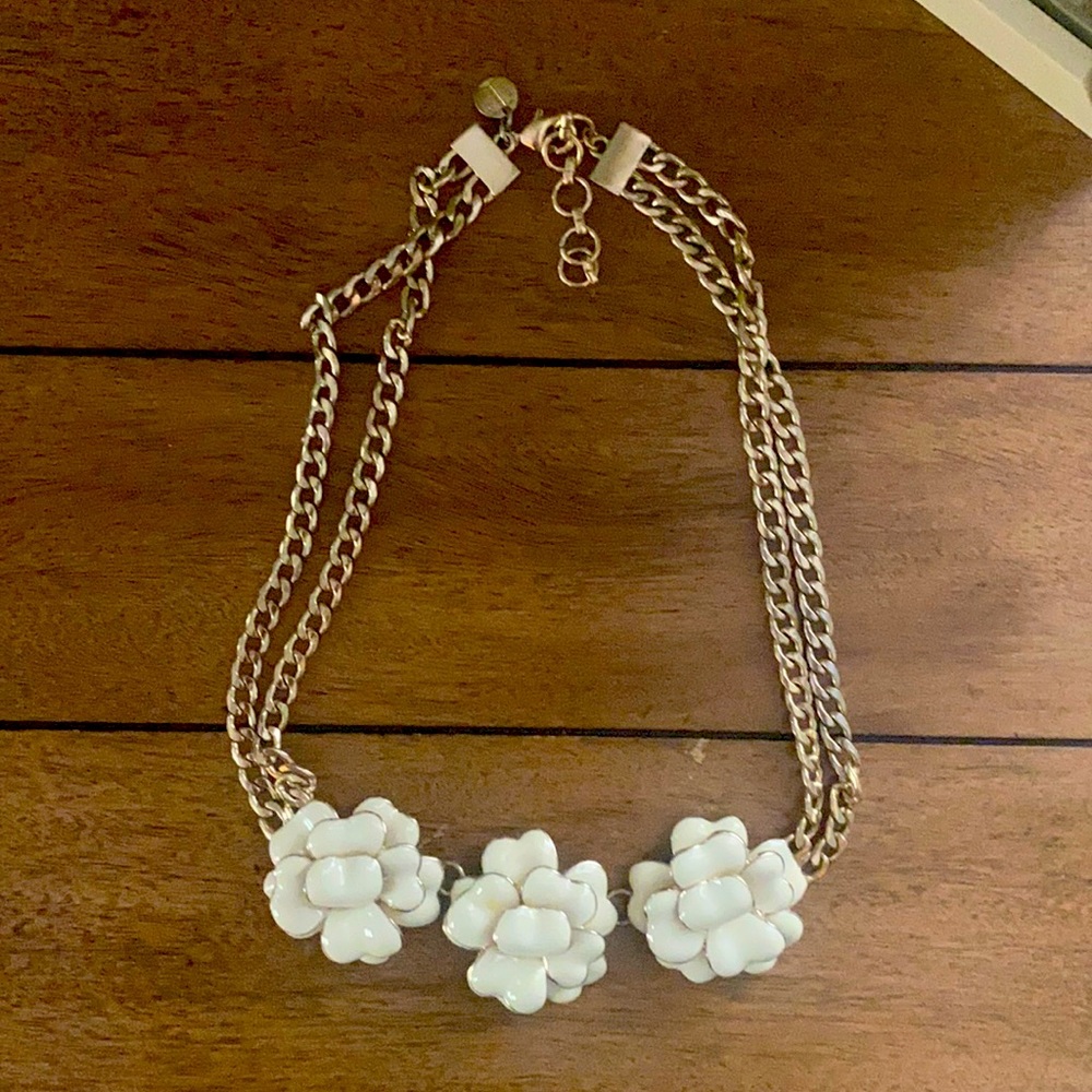 Talbots Gold and White ivory necklace